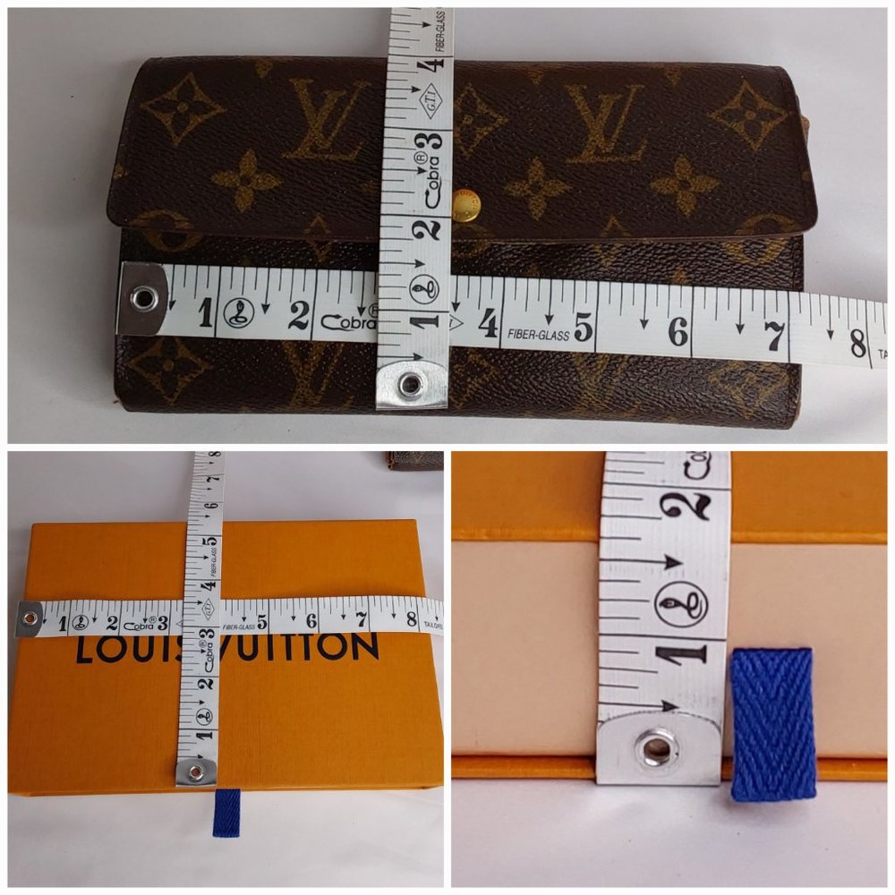 'LOUIS VUITTON' GIFT BOX SET 'PORTEFEUILLE SARAH' LONG LEATHER MONOGRAM WALLET - Picture 14 of 16